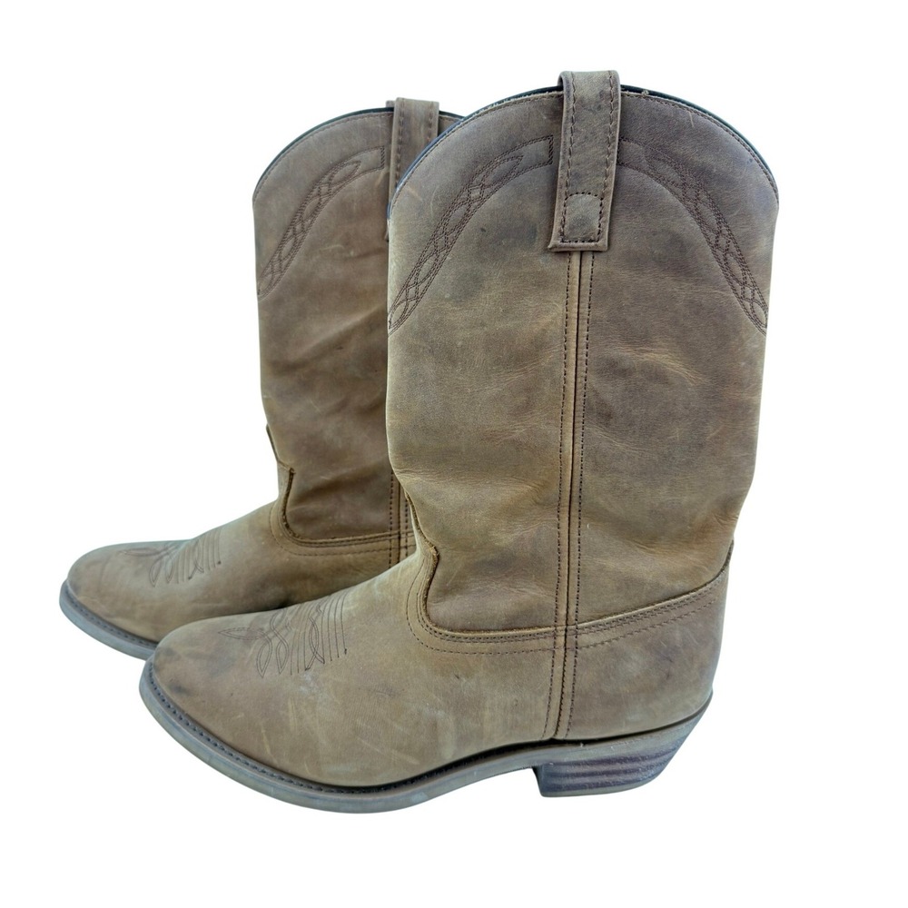 Laredo Men's Tan Leather Western Cowboy Boots 28-2104 Size 11EW Wide